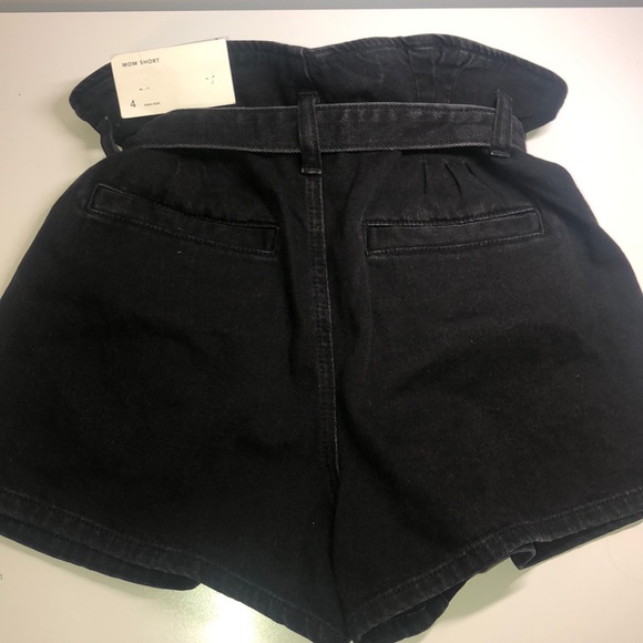 Black American Eagle Paperbag Mom Shorts - Picture 3 of 3